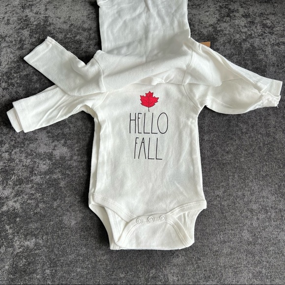 NWT Rae Dunn Fall Onesie Set - Picture 2 of 6